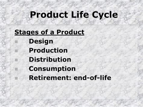 Product Life Cycle Stages Of A Product