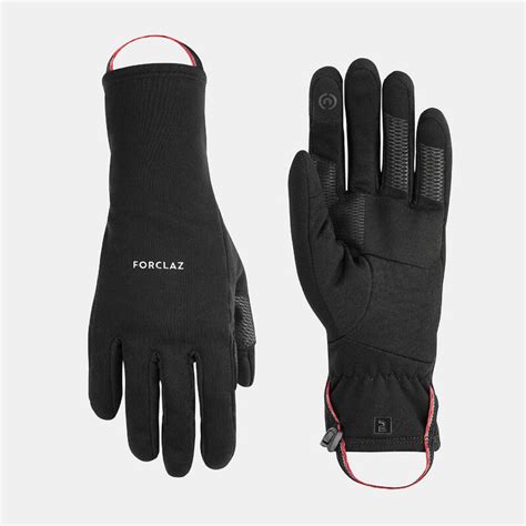 Gants Tactiles Et Stretch De Trekking Montagne Mt500 Noir Adulte