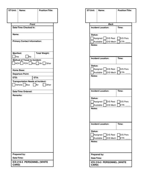 Ics Form 219 5 Fill Out Sign Online And Download Fillable Pdf