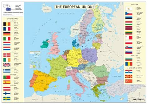 Large European Union Member States Map Europe Mapslex World Maps