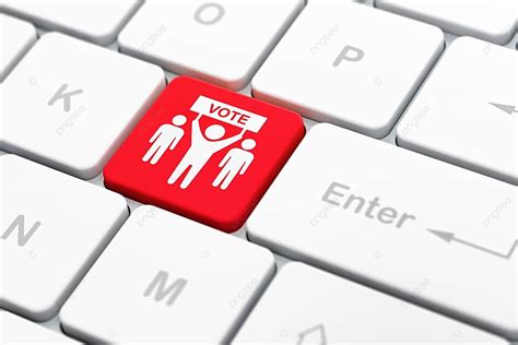 Computer Keyboard Background Depicting Election Campaign In Politics