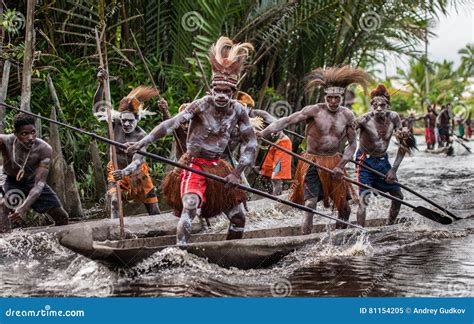 Indonesia Irian Jaya Asmat Province Jow Village May 23 Canoe War