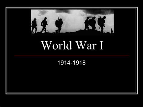 World War I 1914 1918