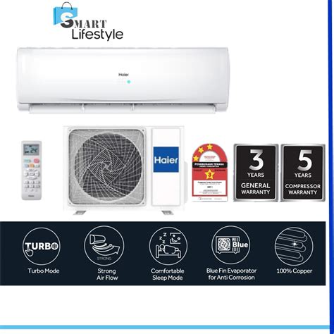 Haier Hp Air Conditioner R Non Inverter Air Conditioner Hsu Ltc Aircond Shopee Malaysia