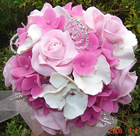 Pink Rose White Sweet Pea And Hot Pink Hydrangea Wedding