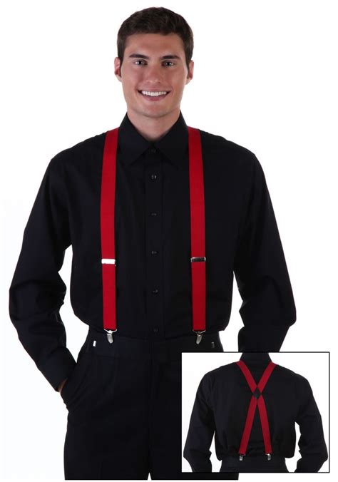 Red Suspenders Red Suspenders Black Suspenders Mens Red Suit