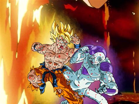Sp super saiyan 2 goku (yellow). Duel on A Vanishing Planet - Goku vs Frieza by ...