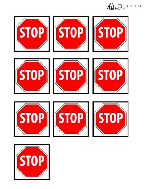 Stop Sign Pecs 1 Pages Printable Signs Free Autism