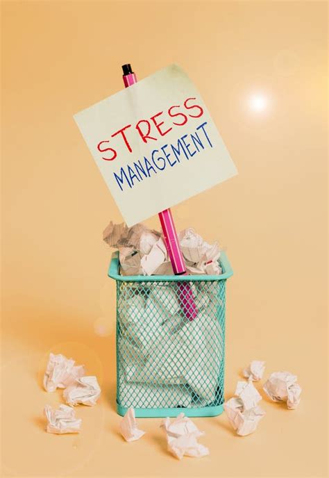 Writing Note Showing Stress Management Business Photo Showcasing