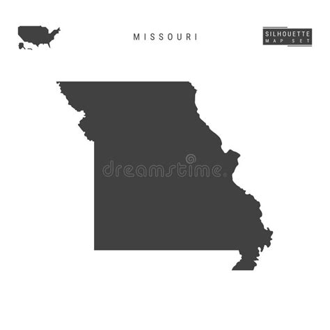 Missouri Us State Vector Map Isolated On White Background High