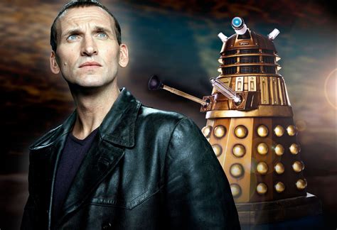 Christopher Eccleston The 9th Doctor Portrait With Dalek Doctor