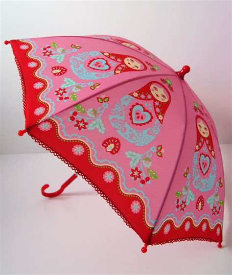 Matroyshka Babushka Pattern On Hema Umbrella For Girls Paraplu