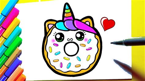 Cute Donut How To Unicorn Donut Kawaii Step By Step Dibujos Kawaii