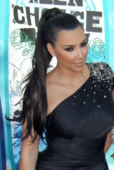 Kim Kardashian Ponytail More Pics Of Kim Kardashian Ponytail Kim Hot