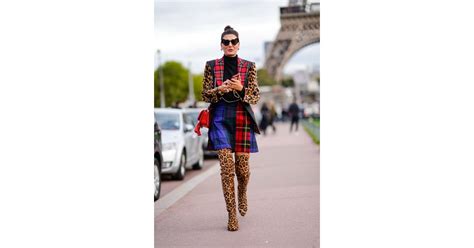 Mix Your Plaids With Animal Prints How To Mix Prints Popsugar