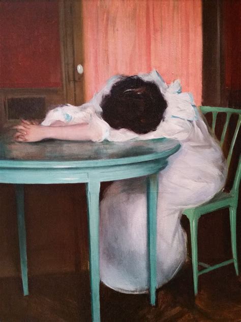 Detail Of Tired Ramon Casas C 1895 1900 Dallas Museum Of Art Uncrated