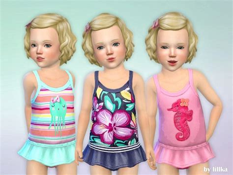 The Sims Resource Toddler Swimsuit P02 By Lillka Sims 4 Downloads