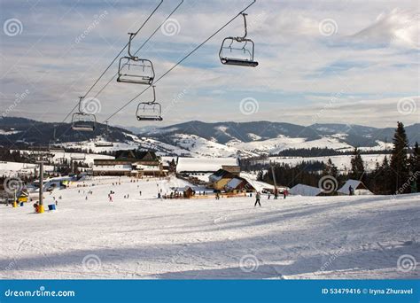 Ski Lift In The Mountains Stock Photo Image Of Chairlift 53479416