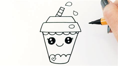 How To Draw A Cute Drink Very Easy Youtube