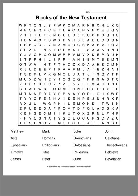 Pin by Danielle Ward on Diy | Books of the new testament, Word search