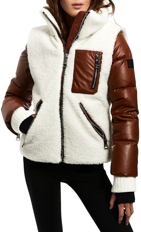 Sam Wylie Vegan Leather And Faux Sherpa Jacket Shopstyle