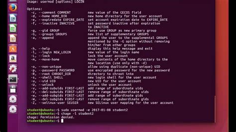Basics Users And Group Management Usermod And Userdel Tutorial Linux