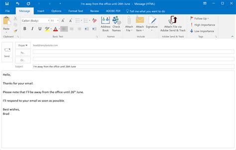 How To Send Automatic Email Replies In Outlook