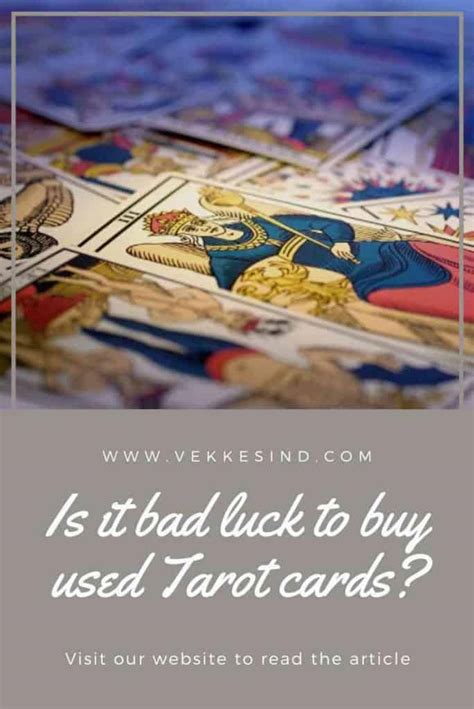 Maybe you would like to learn more about one of these? Is it bad luck to buy used Tarot cards? - Vekke Sind