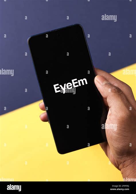 Assam India April 19 2021 Eyeem Logo On Phone Screen Stock Image