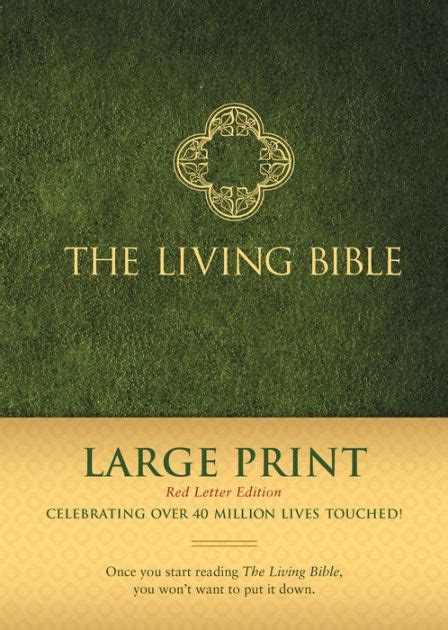 The Living Bible Large Print Red Letter Edition Hardcover Green