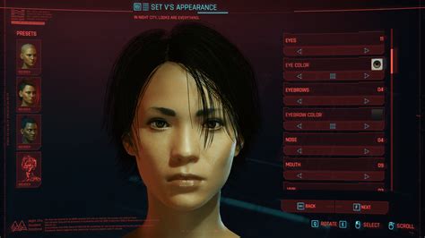 Hoshinos Asian V Preset Female Cyberpunk 2077 Mod