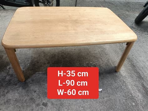 Folding Solid Wood Center Table Japan Surplus On Carousell