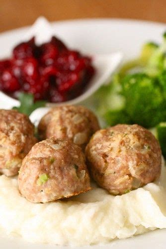 Herbed Turkey Meatballs With Cranberry Sauce