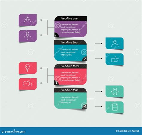 Flowchart Diagram Scheme Infographic Element Vector Illustration