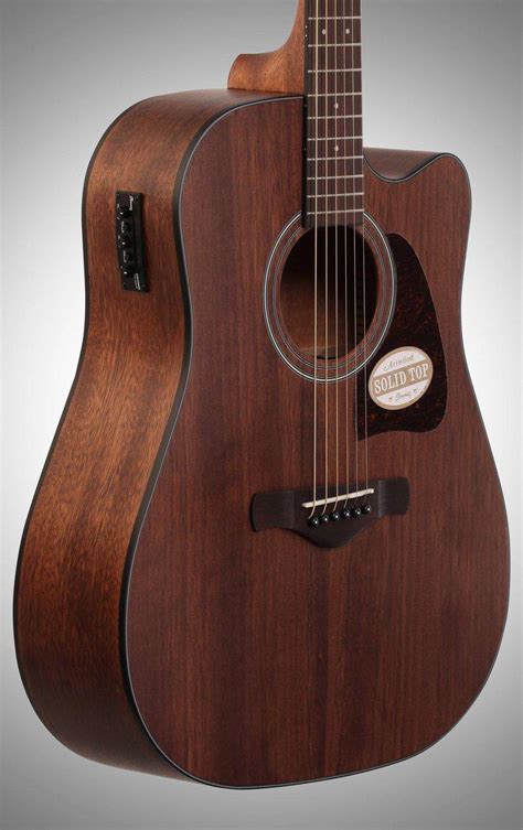 Ibanez Aw54ce Opn Artwood Dreadnought Acoustic Guitar Open Pore