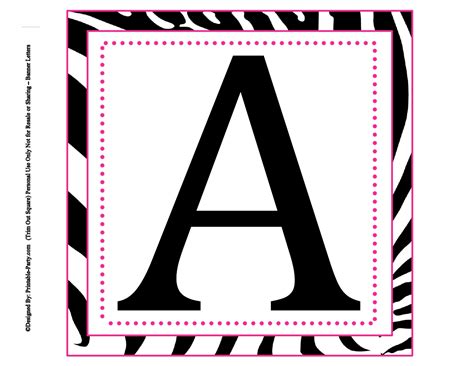 8x8 Inch Large Square Printable Alphabet Letters