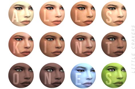 Sims 4 Custom Content Finds Littlecrakers Bright Blend Skintone For