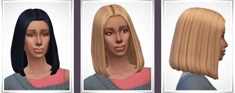 Birksches Sims Blog Bob Blunt To Shoulder Hairstyle Sims 4 Hairs