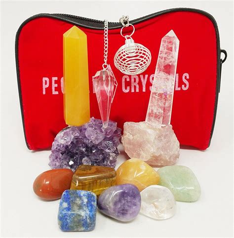 Chakra Crystal Set Chakra Crystals Raw Rose Quartz Chakra Healing