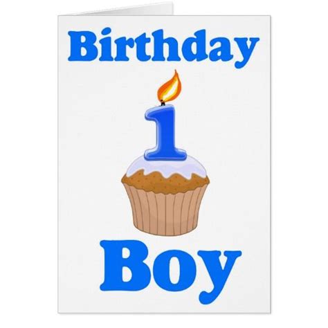 1 Year Old Birthday Boy Card Zazzleca Boy Birthday Birthday Cards