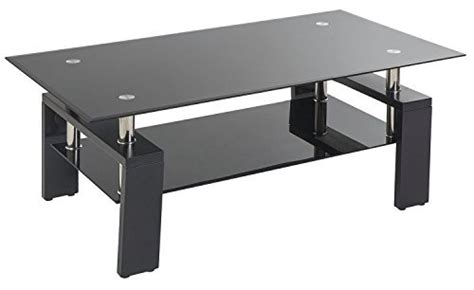 Is there a glass coffee table for living room? Merax Black Highlight Glass Top Cocktail Coffee Table with ...