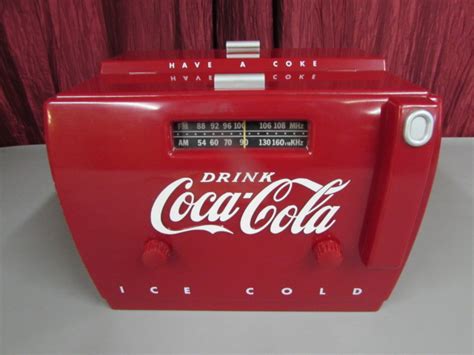 lot detail old tyme coca cola cooler radio cassette player