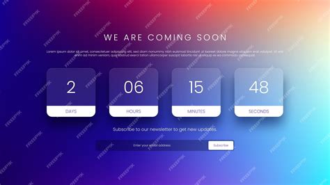 Premium Vector Countdown Timer Design For Website
