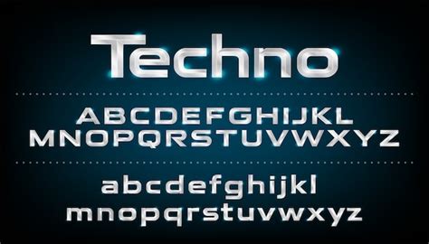 Premium Vector Alphabet Font Metallic Silver Effect Letters Abc