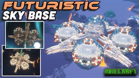 Minecraft Floating Base Timelapse Futuristic Sky Base Showcase 117