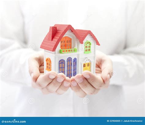 Colorful House In Hands Stock Image Image Of Conservation 22904005