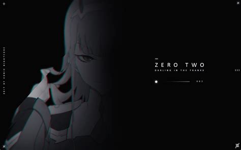 Wallpaper - Zero two Darling in Franxx (Black&White) | Zero two