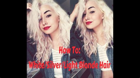 How To Get Whitesilverlight Blonde Hair ♡ Youtube
