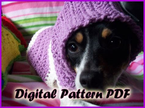 Crocheted Hooded Dog Sweater Pattern Pdf Small And Medium