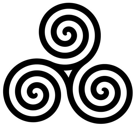 Silhouette Celtic Triple Spiral Png Clipart Png Mart